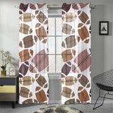 American football ball pattern Gauze Curtain
