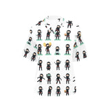 Cute ninja katana sword pattern Women's All Over Print Hawaiian Shirt