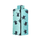 Sea turtle with blue ocean backgroud Women's Padded Vest