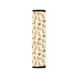 Golden Retriever Pattern Print Design 05 Car Seat Belt Cover