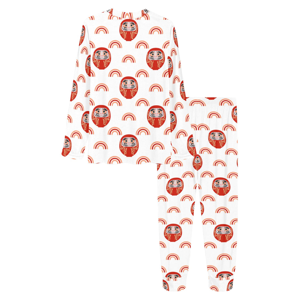 Daruma japanese wooden doll design pattern Women's All Over Print Pajama Set