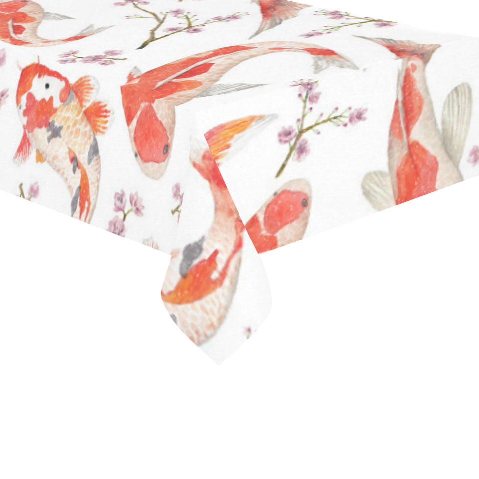 Watercolor fancy carp pattern Tablecloth