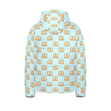 Pretzels Pattern Print Design 03 Kids' Boys' Girls' Padded Hooded Jacket