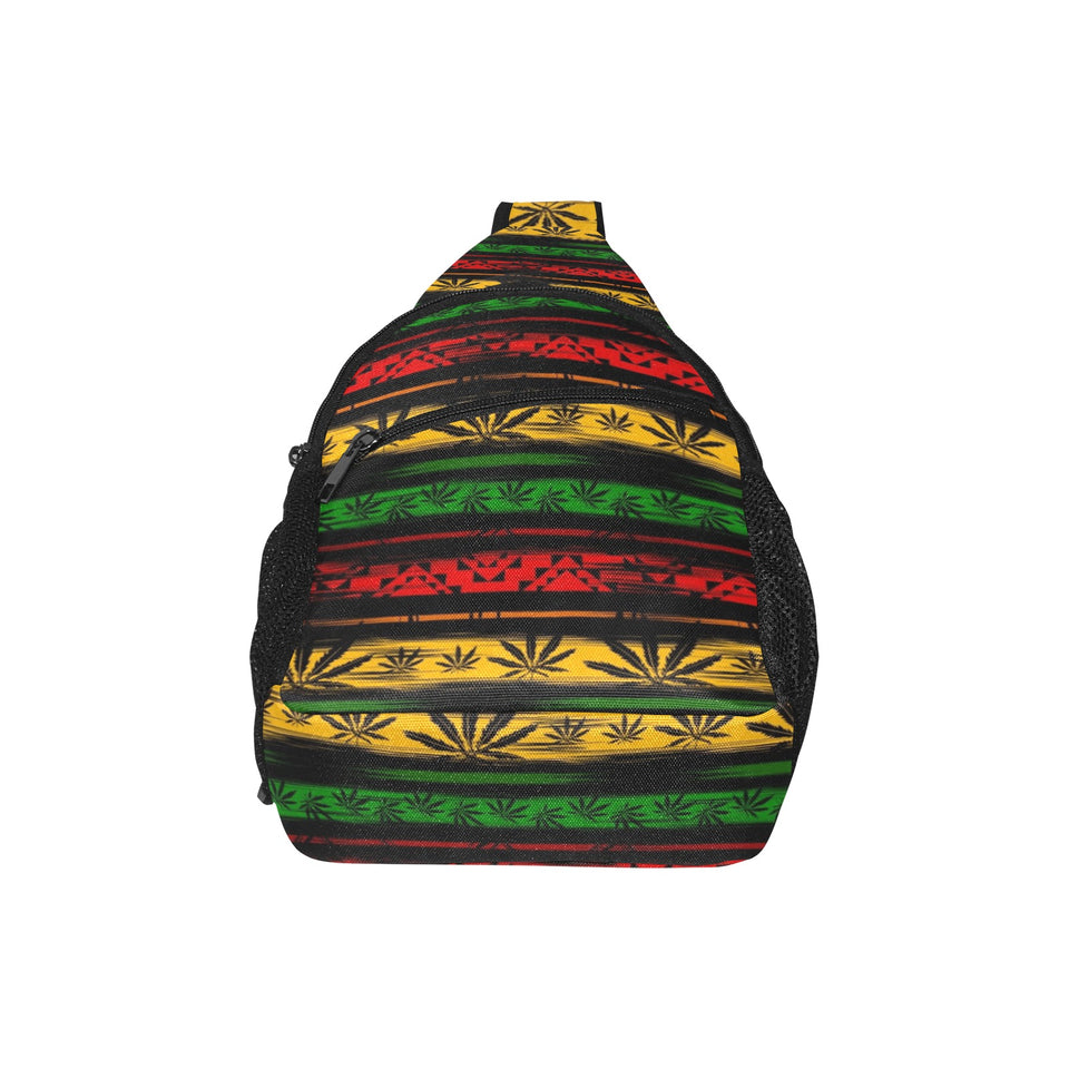 Canabis Marijuana Weed Pattern Print Design 04 All Over Print Chest Bag