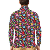 Tea pots Pattern Print Design 01 Men's Long Sleeve Polo Shirt