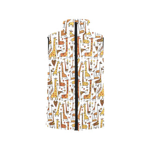 Giraffe Pattern Print Design 04 Men's Padded Vest