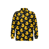 Duck Pattern Print Design 05 Men's Long Sleeve Polo Shirt