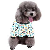 Math Pattern Print Design 05 All Over Print Pet Dog Round Neck Fuzzy Shirt
