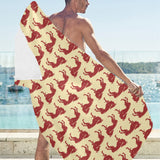 Greyhound Pattern Print Design 04 Beach Towel