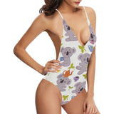 Cute koalas teapots tea Women's One-Piece Swimsuit