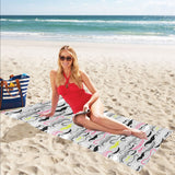 Mustache Beard Pattern Print Design 02 Beach Towel
