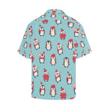 Cute penguin christmas  design pattern Men's All Over Print Hawaiian Shirt