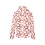 Fried Eggs Pattern Print Design 03 Women's Padded Hooded Jacket