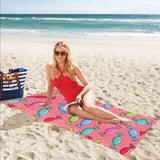 Colorful wrapped candy pattern Beach Towel
