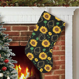sunflower golden polygonal shapes Christmas Stocking