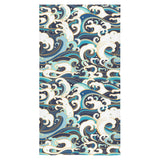 Japanese wave pattern Bath Towel