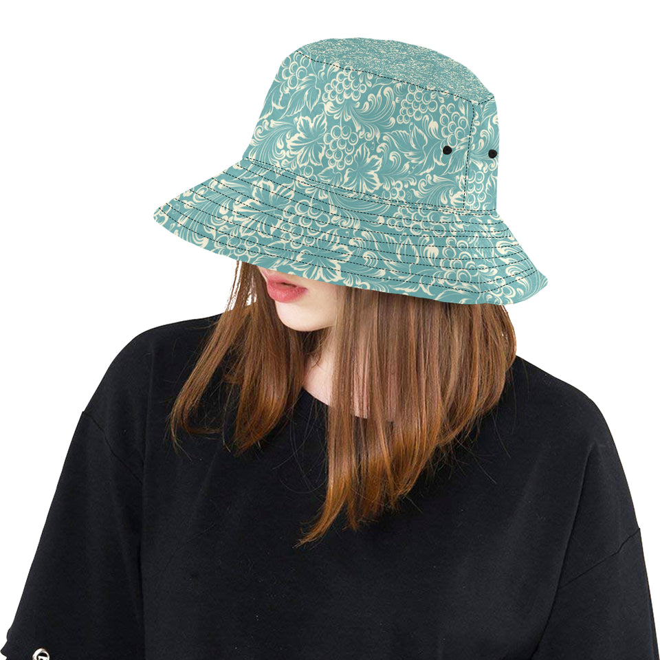 Classic Hand drawn Grape pattern Unisex Bucket Hat