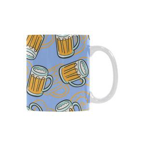 Beer pattern Classical White Mug (Fulfilled In US)