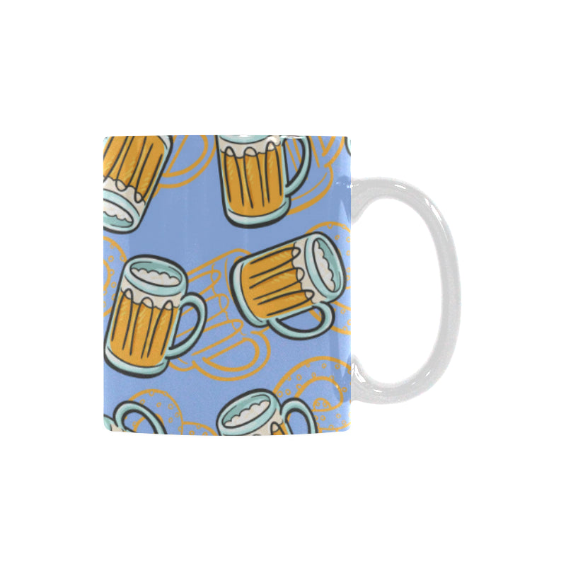 Beer pattern Classical White Mug (Fulfilled In US)