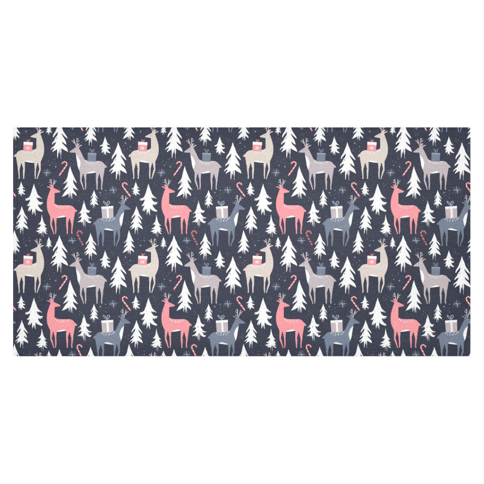 Deers Winter Christmas pattern Tablecloth