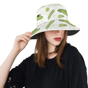 Cucumber sketch pattern Unisex Bucket Hat