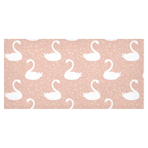 Swan flower light pink background Tablecloth