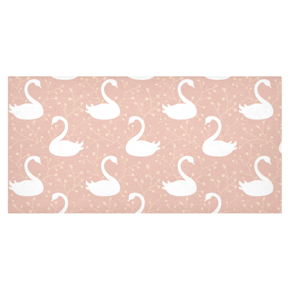 Swan flower light pink background Tablecloth