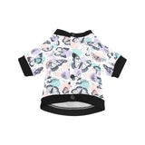 Butterfly pattern All Over Print Pet Dog Round Neck Fuzzy Shirt
