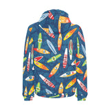 Surfboard Pattern Print Design 01 Men's Padded Hooded Jacket