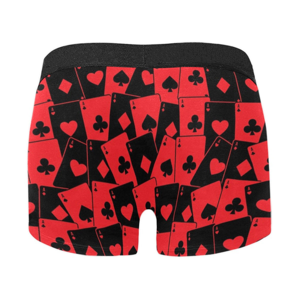 Casino Cards Suits Pattern Print Design 02 Men's All Over Print Boxer Briefs Men's Underwear