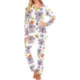 Cute koalas teapots tea Women's Long Pajama Set