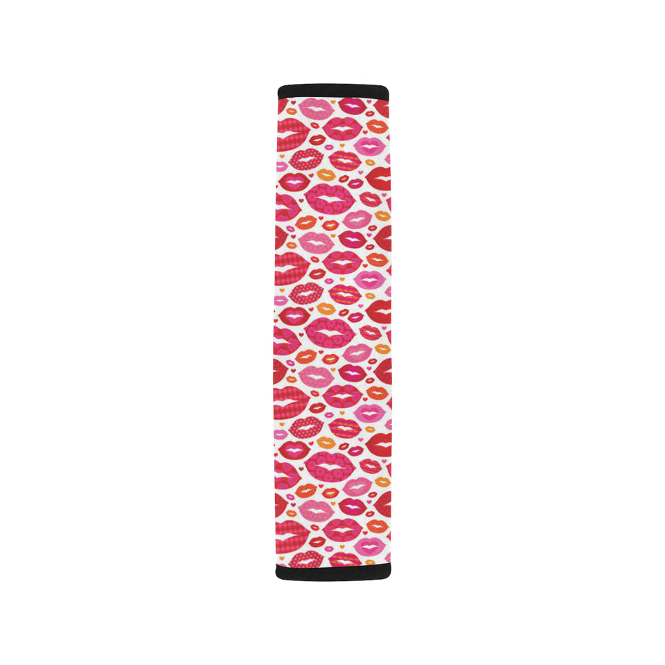 Lips Pattern Print Design 01 Car Seat Belt Cover