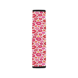 Lips Pattern Print Design 01 Car Seat Belt Cover