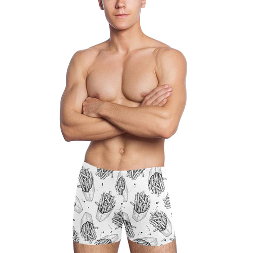 Hand drawn french fries pattern Men's Swimming Trunks