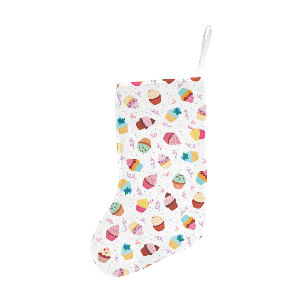 Cake cupcake design pattern Christmas Stocking