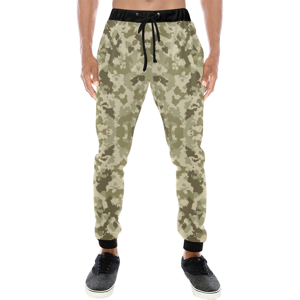 Light Green camouflage pattern Unisex Casual Sweatpants