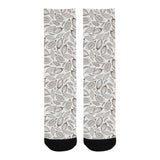 cacao beans leaves pattern Crew Socks