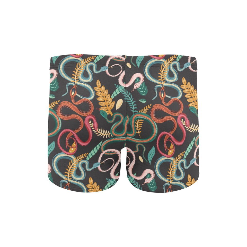Colorful snake plant pattern Men's Swimming Trunks