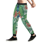 heliconia palm and monstera  leaves pattern Unisex Casual Sweatpants