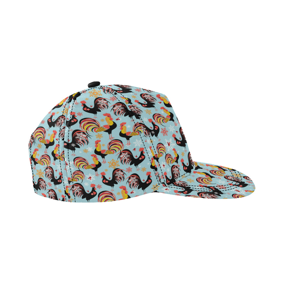 Rooster chicken cock snowfalke All Over Print Snapback Cap