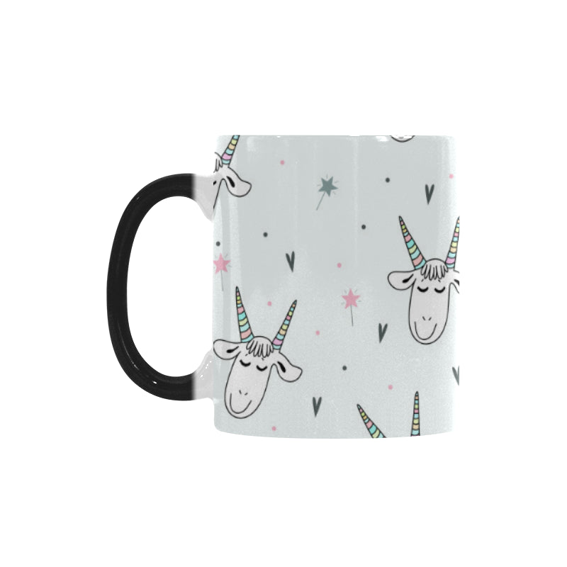 Cute goat design pattern Morphing Mug Heat Changing Mug