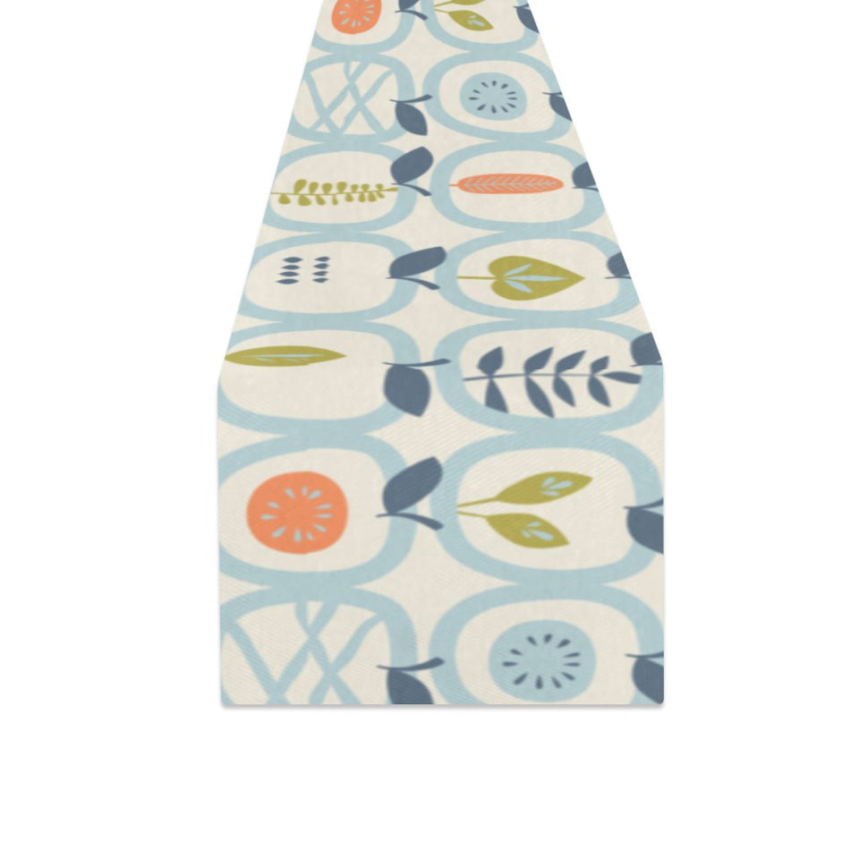 apples leaves pattern Table Runner