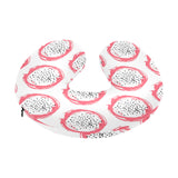 Hand drawn dragon fruit U-Shaped Travel Neck Pillow