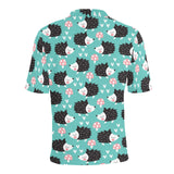 Hedgehog Pattern Print Design 03 Men's All Over Print Polo Shirt