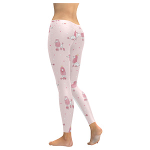 Poodle dog pink color theme Women's Legging Fulfilled In US