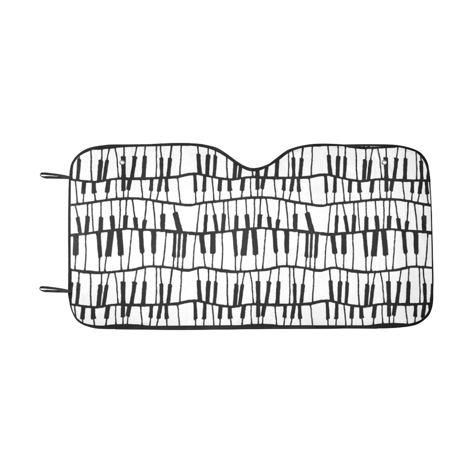 Piano Pattern Print Design 03 Car Sun Shade
