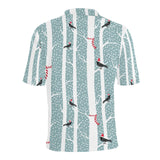 Crows christmas hat scarf Men's All Over Print Polo Shirt
