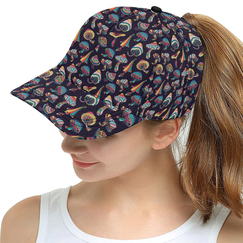 Colorful mushroom pattern All Over Print Snapback Cap