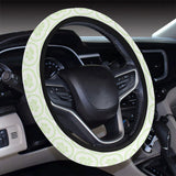 Cucumber pattern background Car Steering Wheel Cover