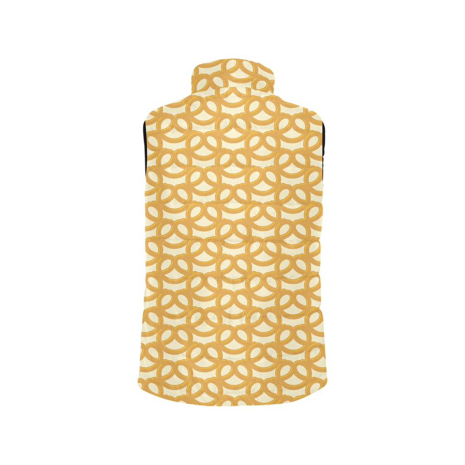 Pretzels Pattern Print Design 01 Men's Padded Vest